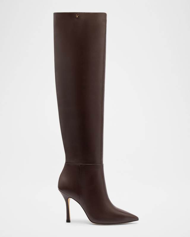 Kate Leather Stiletto Knee Boots